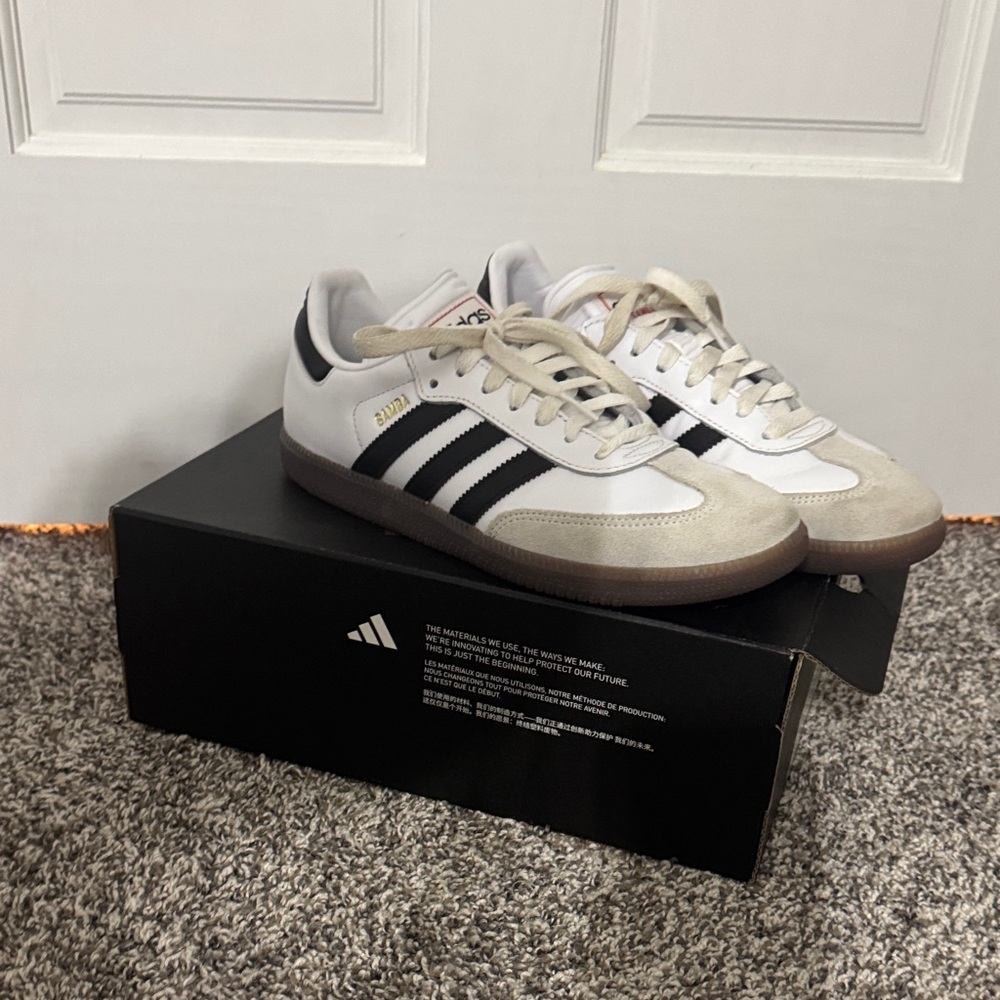 adidas Women's White and Black Sneakers